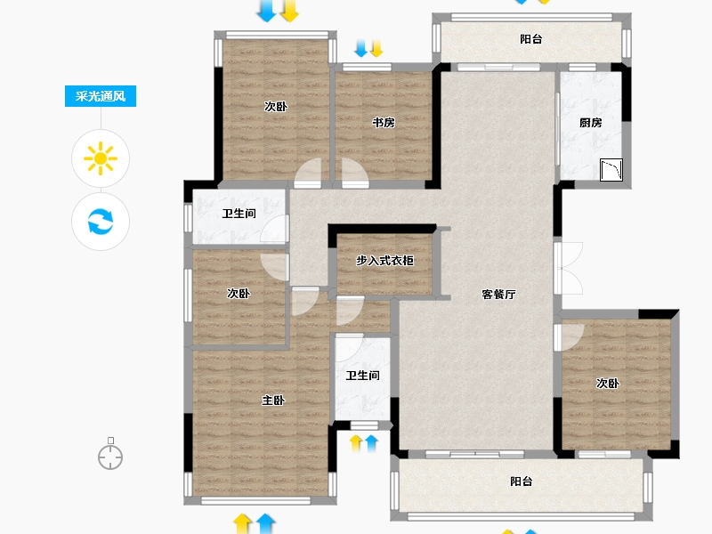 广西壮族自治区-南宁市-青溪府-148.19-户型库-采光通风