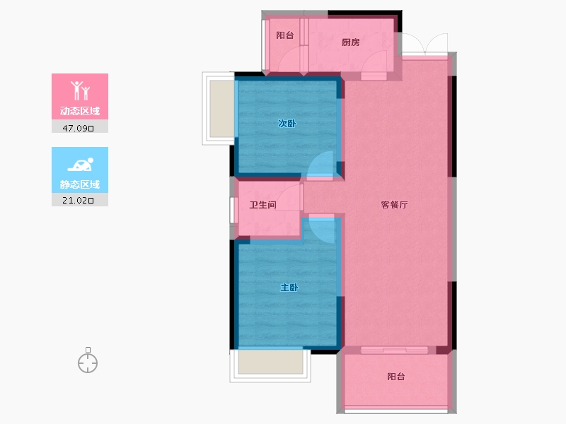 广西壮族自治区-南宁市-紫兰公馆-59.97-户型库-动静分区