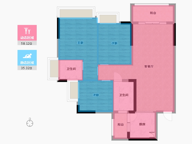 广东省-东莞市-香缤1号-83.49-户型库-动静分区