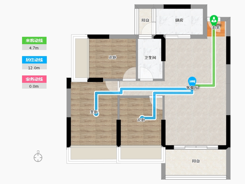 广东省-中山市-鸿瑞壹品-68.53-户型库-动静线