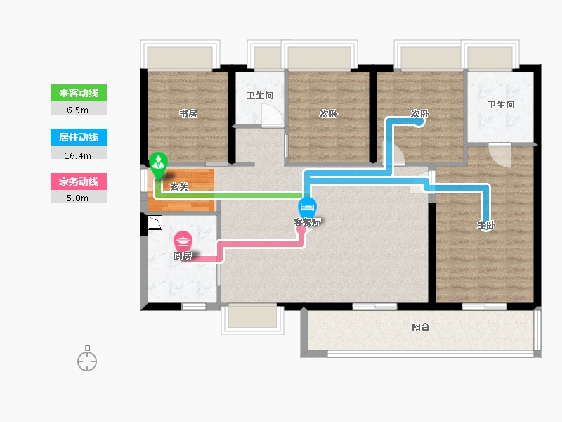 广东省-东莞市-艺境松山湖-109.70-户型库-动静线