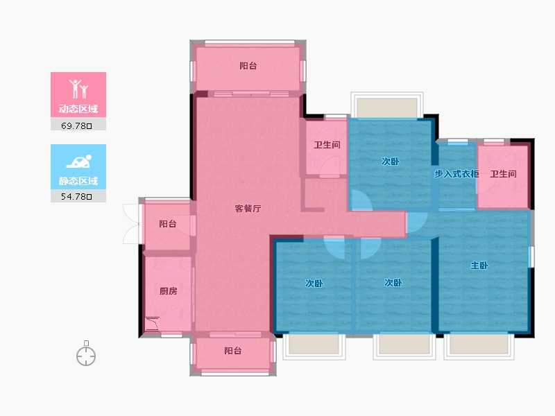 广西壮族自治区-南宁市-中铁交通天地明珠-111.63-户型库-动静分区