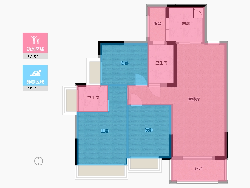 广东省-东莞市-香缤1号-83.92-户型库-动静分区