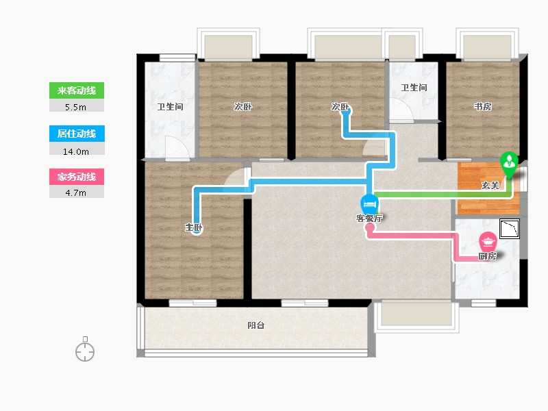 广东省-东莞市-艺境松山湖-95.97-户型库-动静线