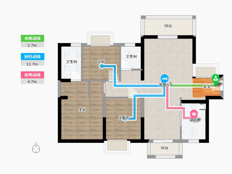 广东省-东莞市-海德琥珀臺-81.58-户型库-动静线