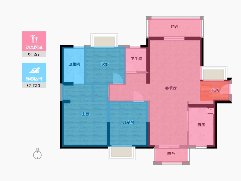 广东省-东莞市-海德琥珀臺-81.58-户型库-动静分区