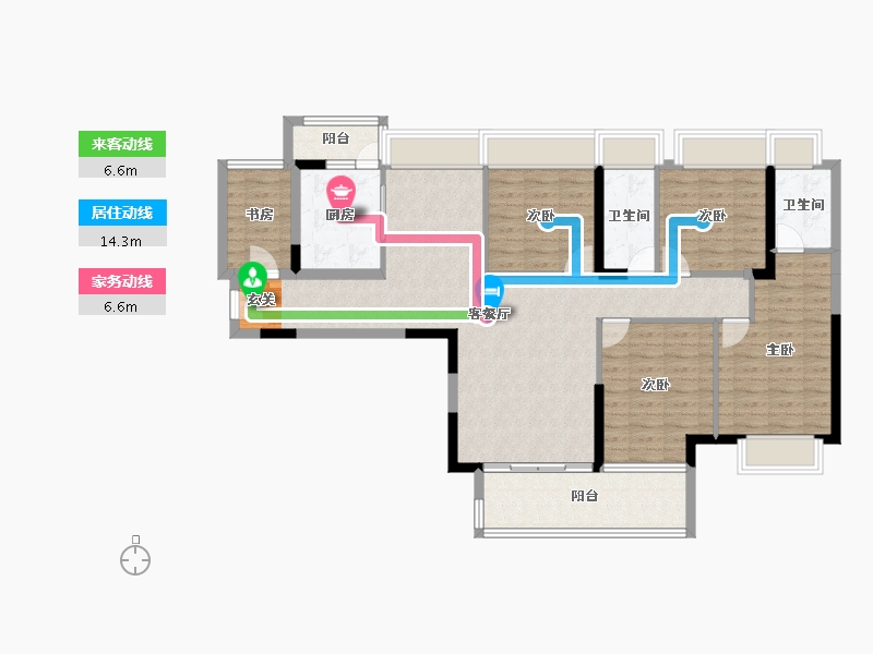 广东省-中山市-鸿瑞壹品-112.56-户型库-动静线