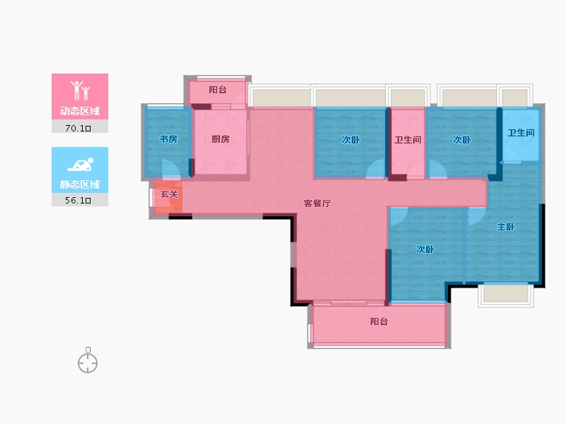 广东省-中山市-鸿瑞壹品-112.56-户型库-动静分区