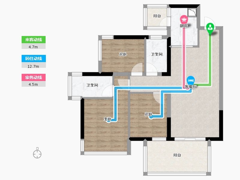 广西壮族自治区-南宁市-青溪府-79.72-户型库-动静线