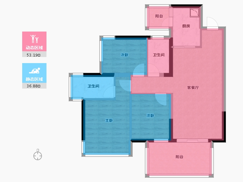 广西壮族自治区-南宁市-青溪府-79.72-户型库-动静分区