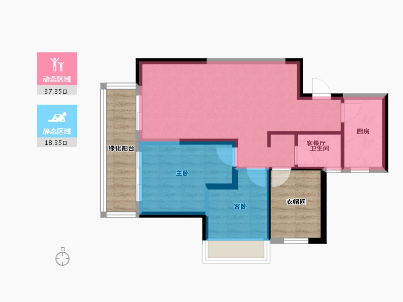 广西壮族自治区-南宁市-盛世金悦-63.16-户型库-动静分区