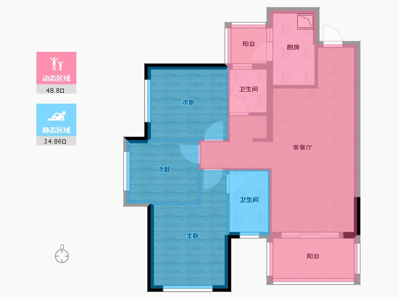 广西壮族自治区-南宁市-中铁交通天地明珠-74.18-户型库-动静分区