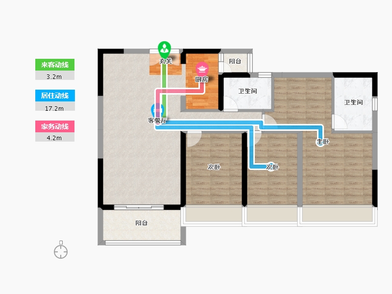 广东省-中山市-鸿瑞壹品-98.71-户型库-动静线