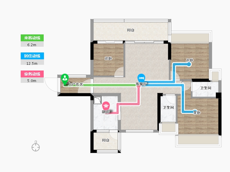 广东省-中山市-大翼御景豪庭-87.09-户型库-动静线