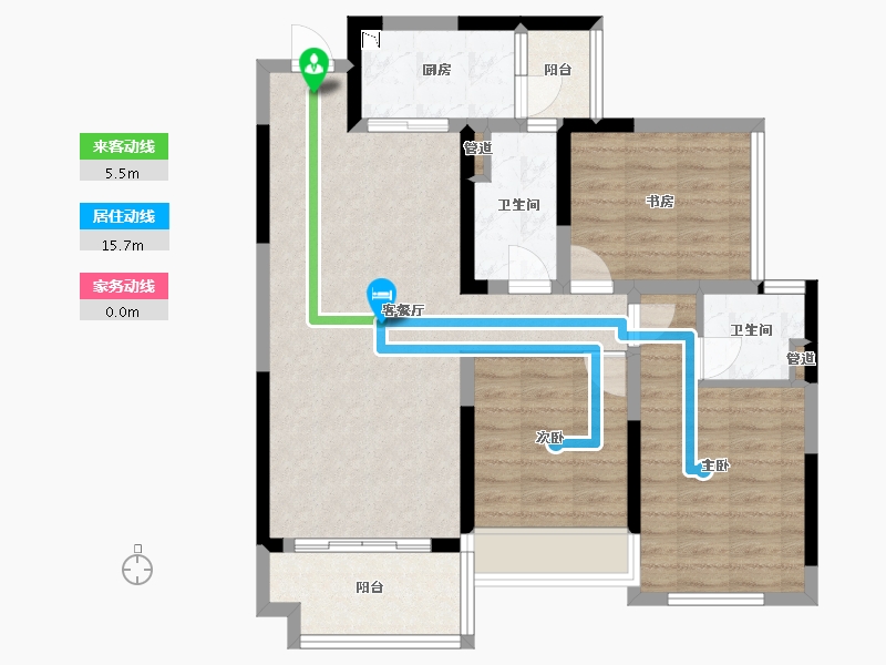 广西壮族自治区-桂林市-桂林彰泰学府-84.68-户型库-动静线