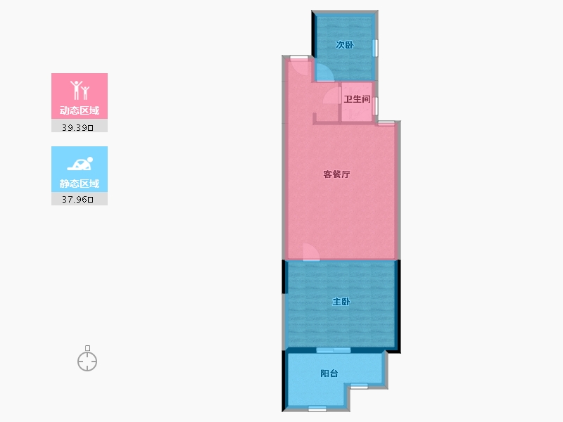 广西壮族自治区-北海市-嘉和冠山海-70.17-户型库-动静分区