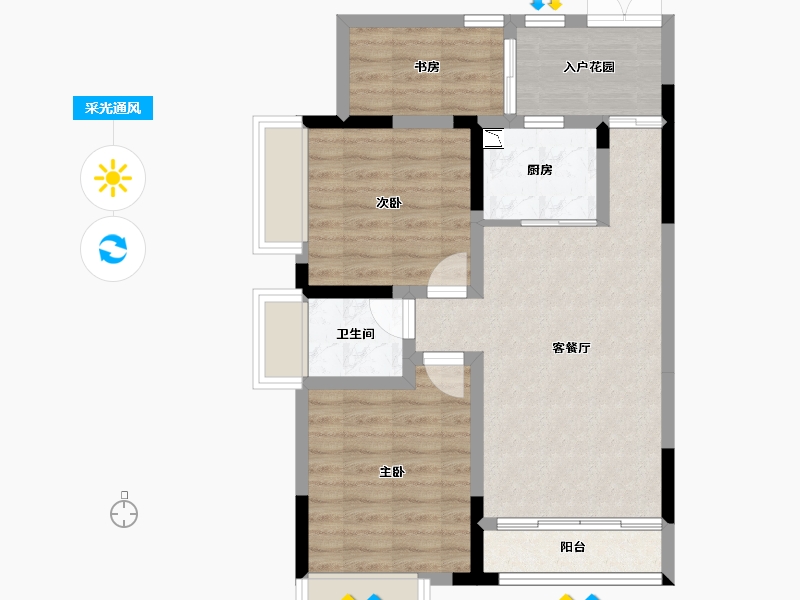 广西壮族自治区-桂林市-和欣西堤春天-70.06-户型库-采光通风