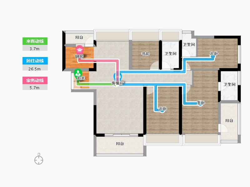 广东省-中山市-鸿瑞壹品-121.13-户型库-动静线