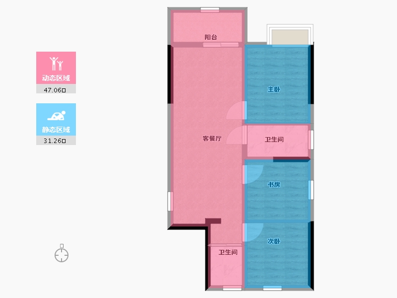 广西壮族自治区-北海市-中电北海大都会-70.00-户型库-动静分区