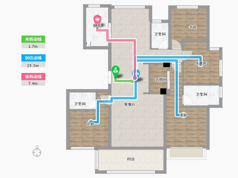 广西壮族自治区-贵港市-华泰荣御-120.52-户型库-动静线