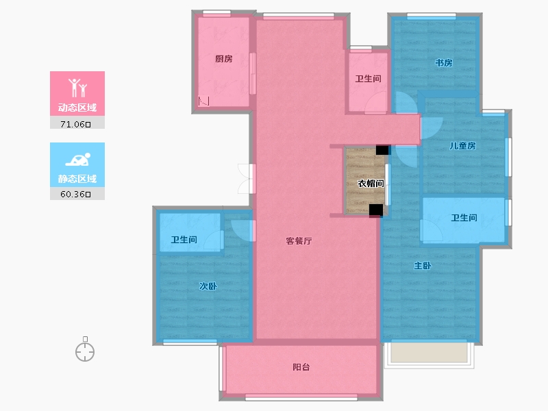 广西壮族自治区-贵港市-华泰荣御-120.52-户型库-动静分区