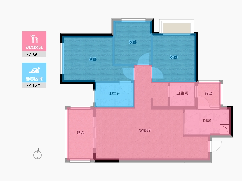 广西壮族自治区-南宁市-中铁交通天地明珠-74.13-户型库-动静分区