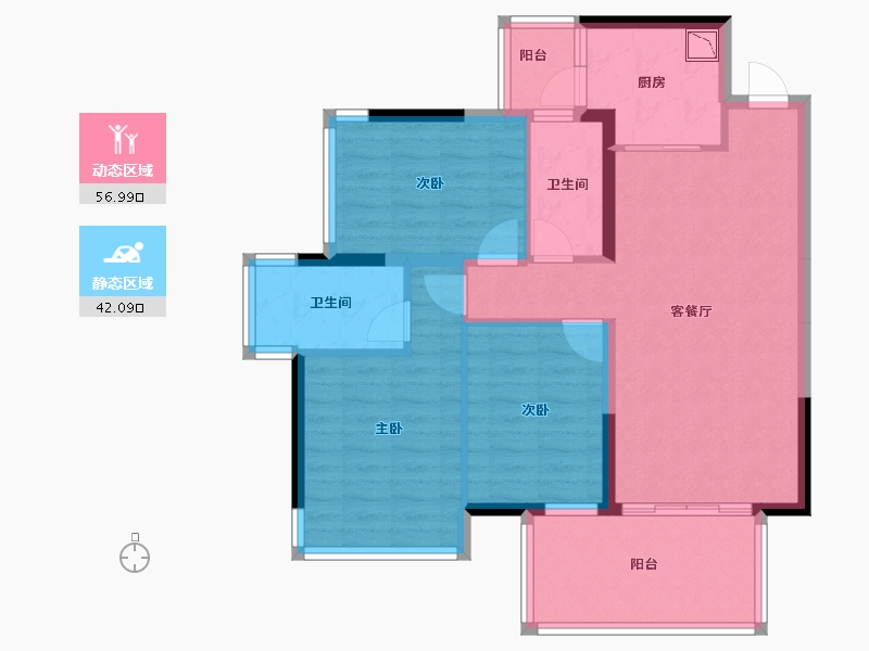 广西壮族自治区-南宁市-青溪府-88.27-户型库-动静分区