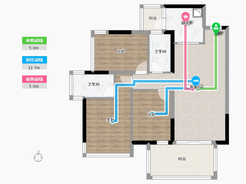 广西壮族自治区-南宁市-青溪府-87.56-户型库-动静线