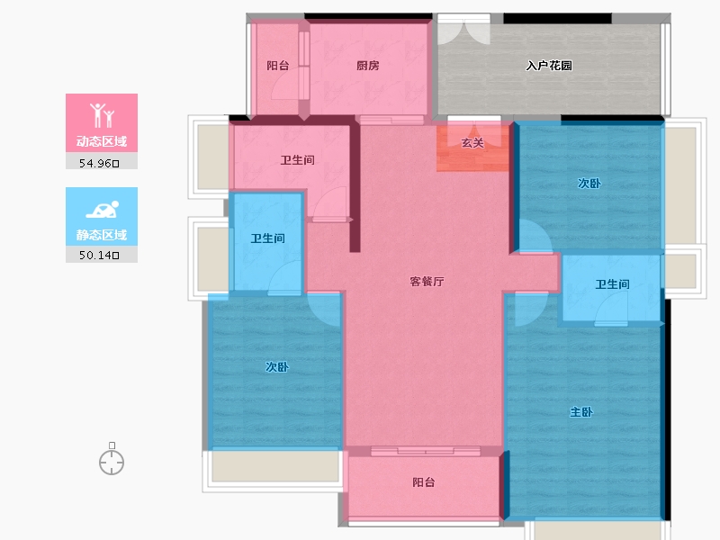 广东省-中山市-利和文华里-106.47-户型库-动静分区