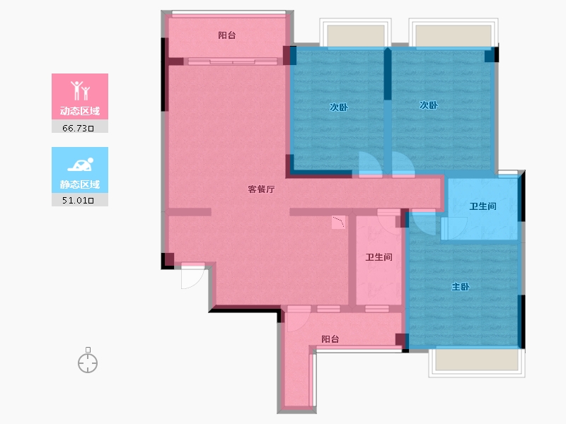 广西壮族自治区-桂林市-和欣西堤春天-103.45-户型库-动静分区