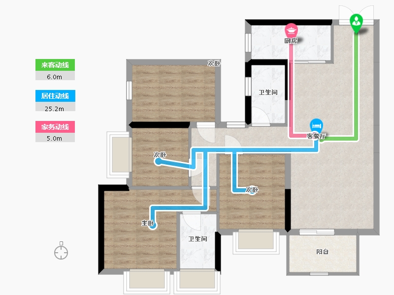 广西壮族自治区-南宁市-大都郡-89.04-户型库-动静线