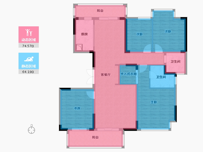 广西壮族自治区-南宁市-青溪府-123.80-户型库-动静分区