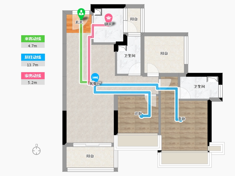 广东省-中山市-龙光玖誉湾-67.16-户型库-动静线