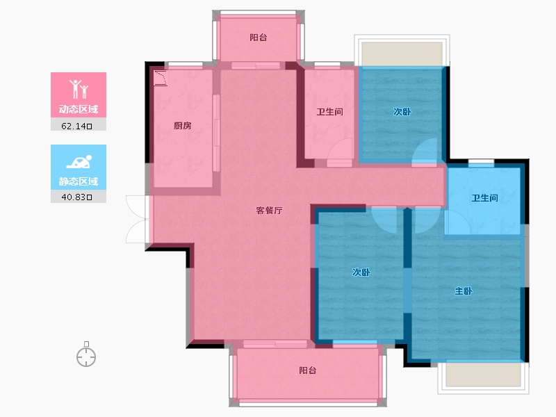 广西壮族自治区-南宁市-紫兰公馆-90.92-户型库-动静分区