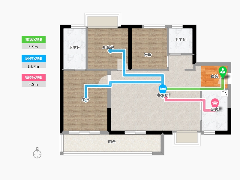 广东省-东莞市-艺境松山湖-85.94-户型库-动静线