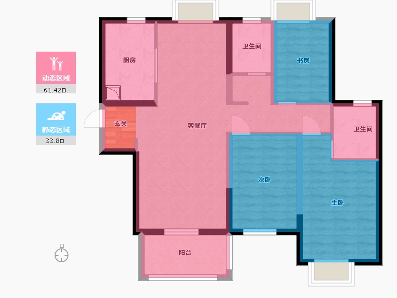 广东省-东莞市-新城玺樾门第-84.00-户型库-动静分区