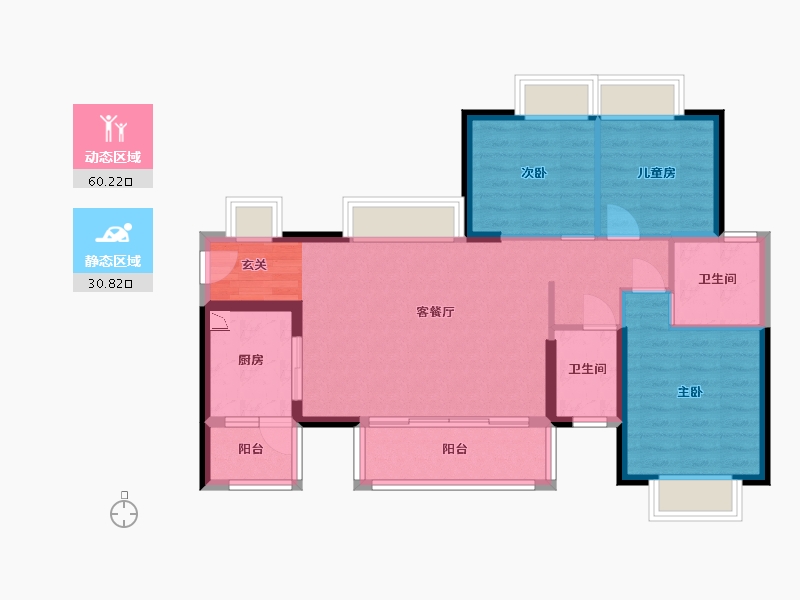 广东省-东莞市-海德琥珀臺-81.11-户型库-动静分区