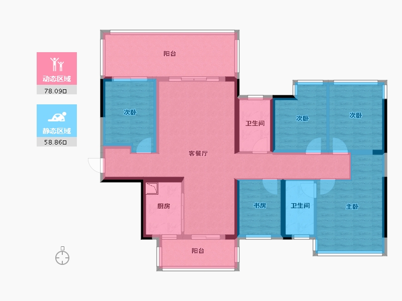 广西壮族自治区-南宁市-青溪府-121.86-户型库-动静分区