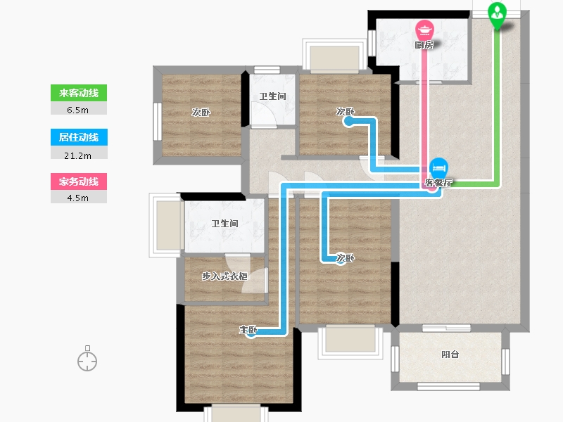 广西壮族自治区-南宁市-大都郡-95.41-户型库-动静线