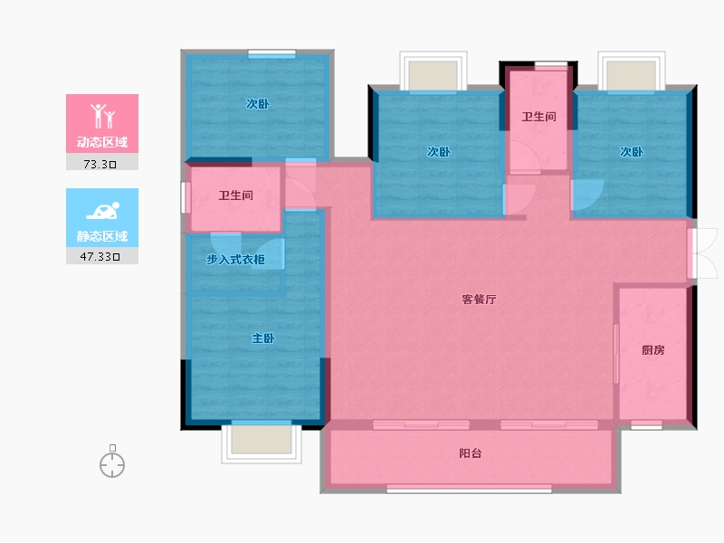 广西壮族自治区-南宁市-大都郡-109.11-户型库-动静分区