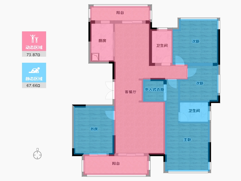 广西壮族自治区-南宁市-青溪府-126.55-户型库-动静分区