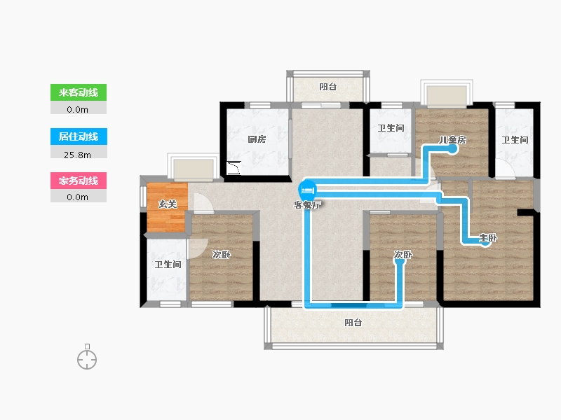 广东省-东莞市-海德琥珀臺-105.47-户型库-动静线