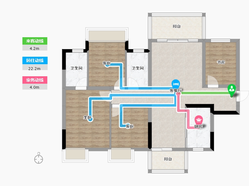 广西壮族自治区-南宁市-九宸府-94.43-户型库-动静线