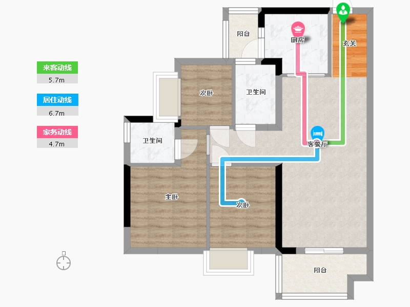 广东省-东莞市-利丰中央华府-75.22-户型库-动静线