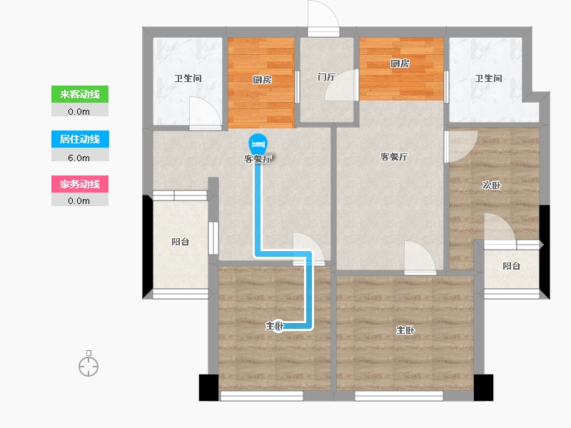 广东省-东莞市-富盈今朝-69.26-户型库-动静线