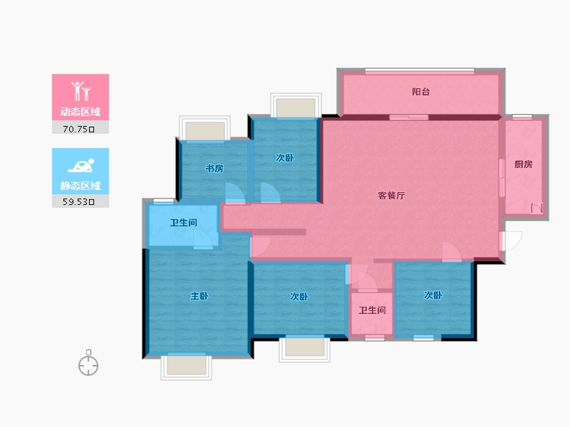 广西壮族自治区-南宁市-中国铁建西派澜岸-116.10-户型库-动静分区