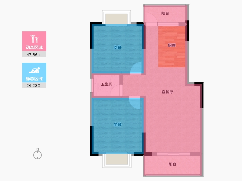 广西壮族自治区-桂林市-琅东花园-66.13-户型库-动静分区