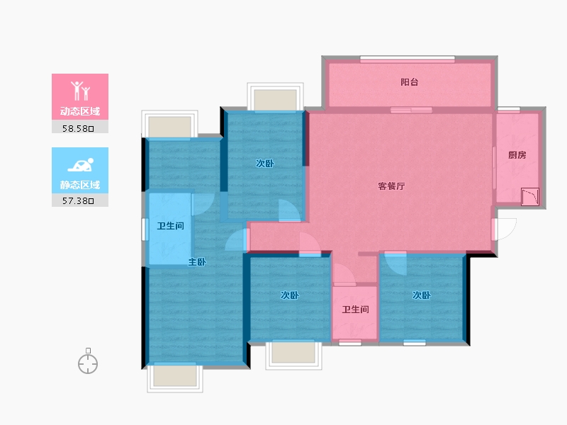 广西壮族自治区-南宁市-中国铁建西派澜岸-103.50-户型库-动静分区