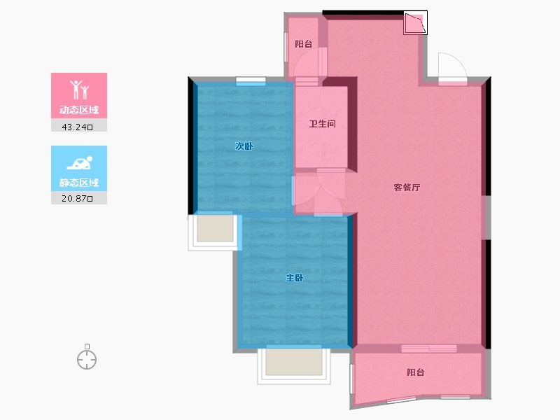 广西壮族自治区-北海市-兖矿中垠悦城-57.14-户型库-动静分区