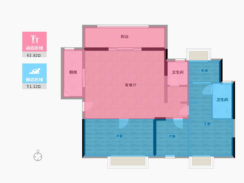 广西壮族自治区-南宁市-中国铁建西派澜岸-103.86-户型库-动静分区